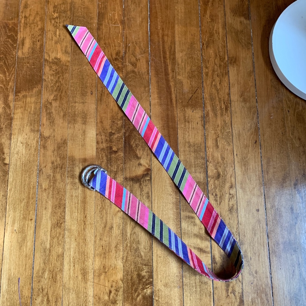 Talbots‎ striped cloth belt. NWT . Retail 38